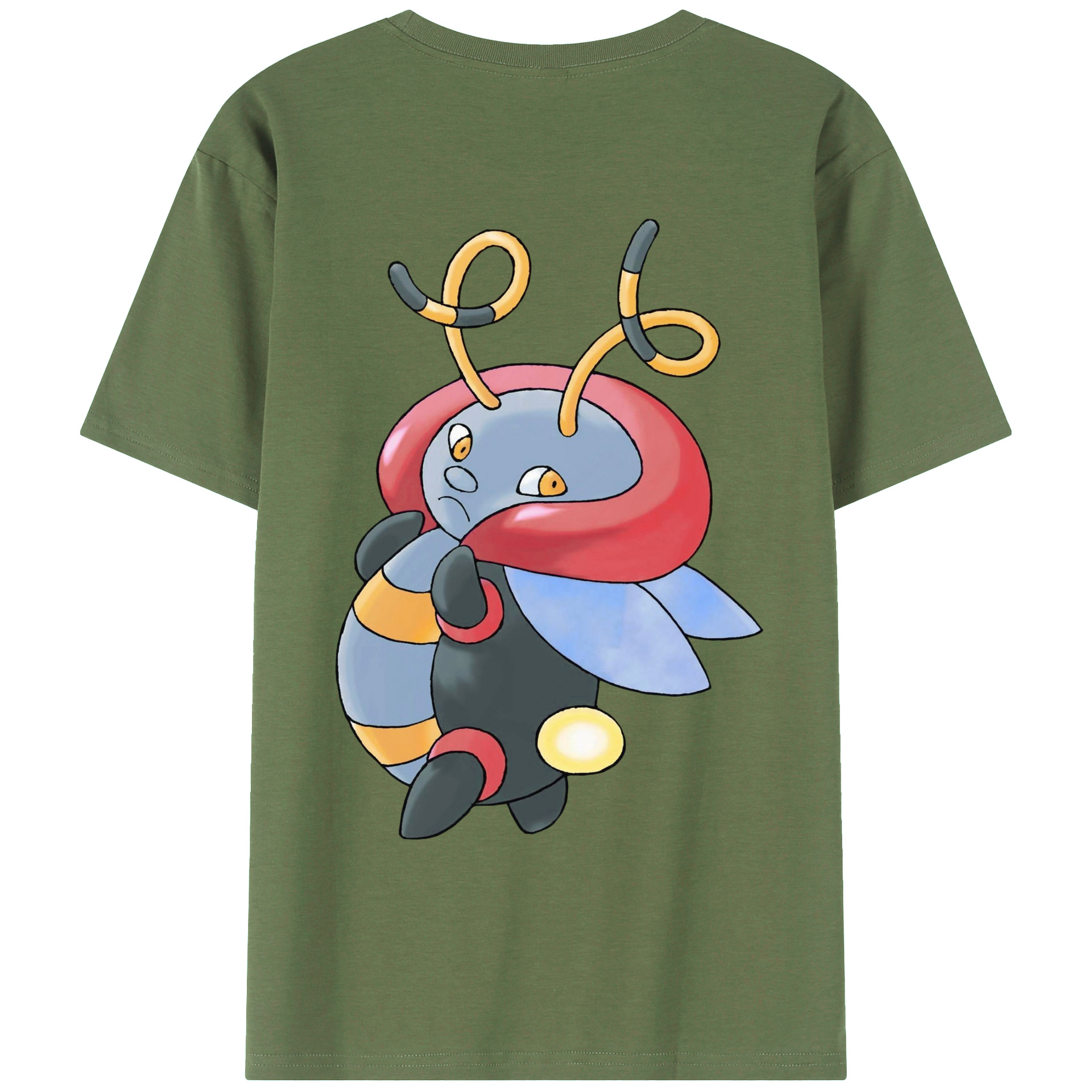 （画像用） ポケットモンスター Pokémon 綿100％ メンズ半袖Tシャツ（バックプリント） 通気性